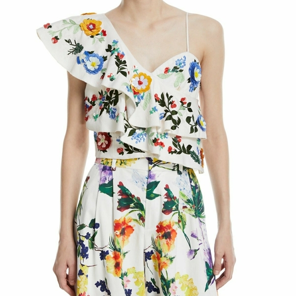 Saba Embellished One-Shoulder Ruffle Top - Picture 4 of 10